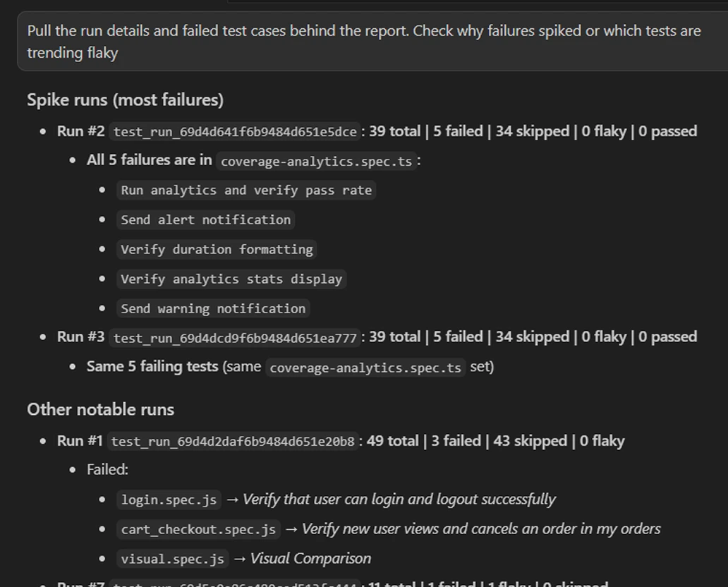 Let your AI agent analyze report data